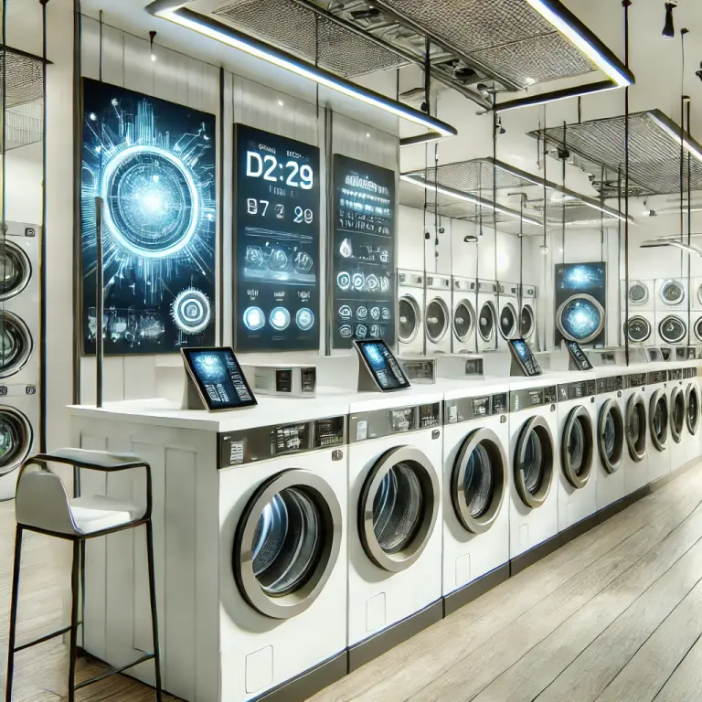 a room filled with lots of different types of washing machines