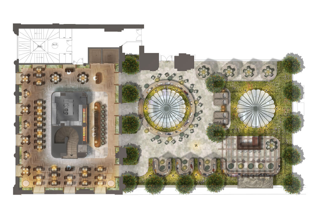 1st Floor Floorplan and Rooftop - project